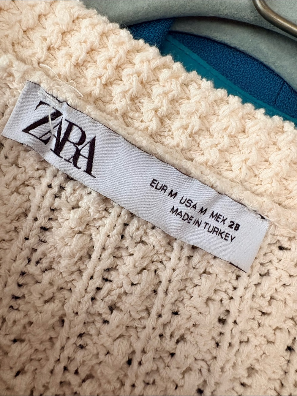Zara Cream Sleeveless Sweater Knit Vest Size M - Picture 14 of 14